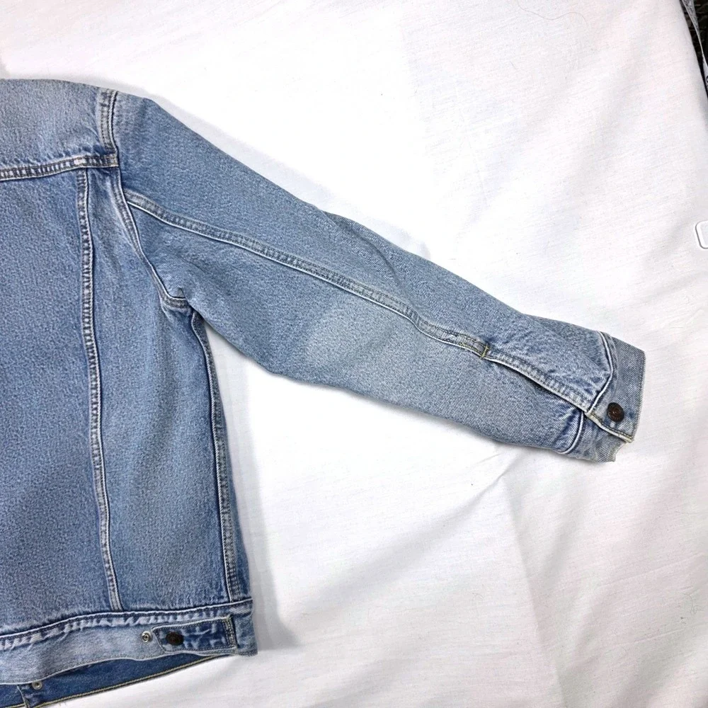 Levi's Vintage Sherpa Lined Denim Trucker Jacket Mens‎ Small Blue Jean Outerwear